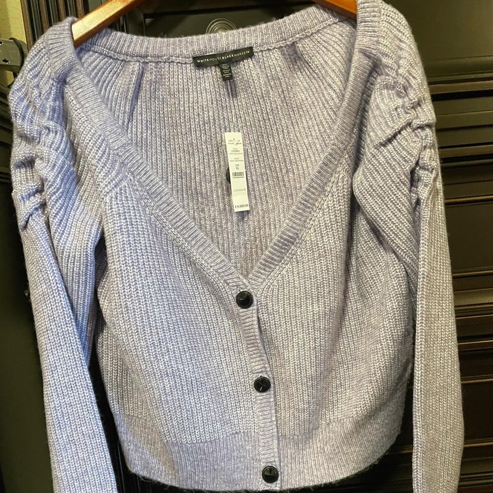 White House Black Market Cardigan lavender
